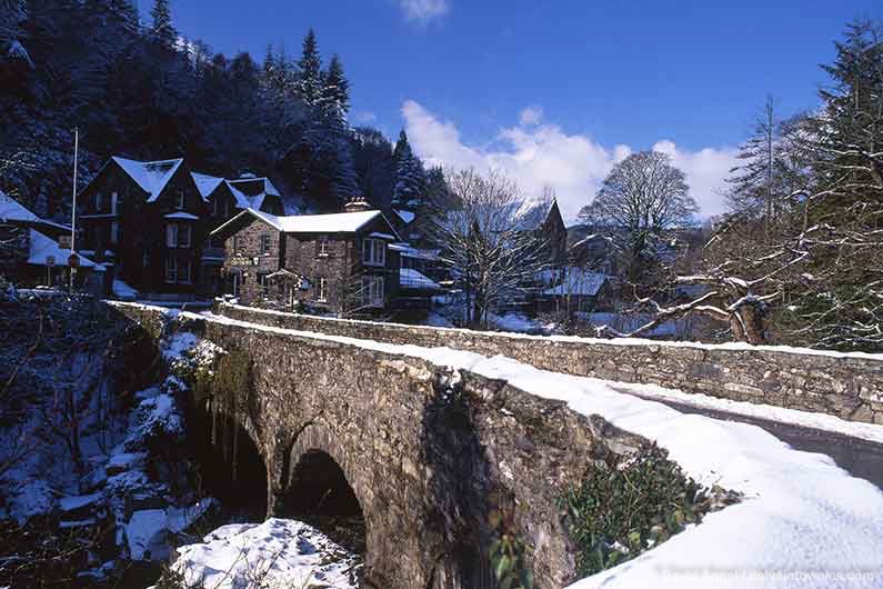 Image of Pont-y-Pair Bridge, Betws-y-Coed in snow